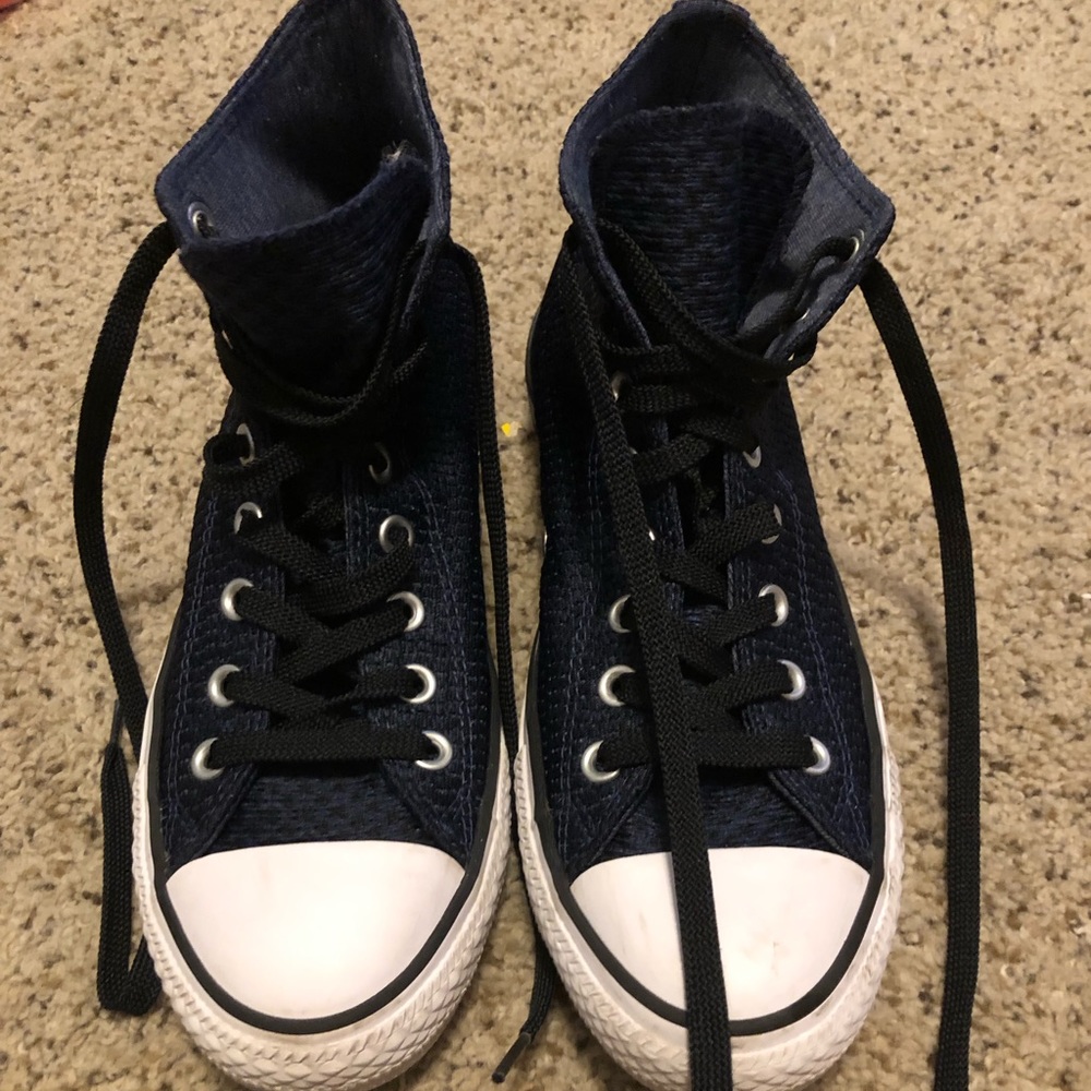 Men’s Navy Blue Converse-7